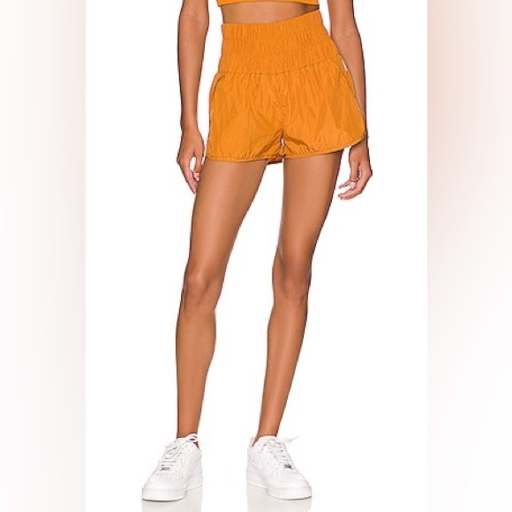 FREE PEOPLE x FP Movement The Way Home Short Russet Orange High Waisted Size XS